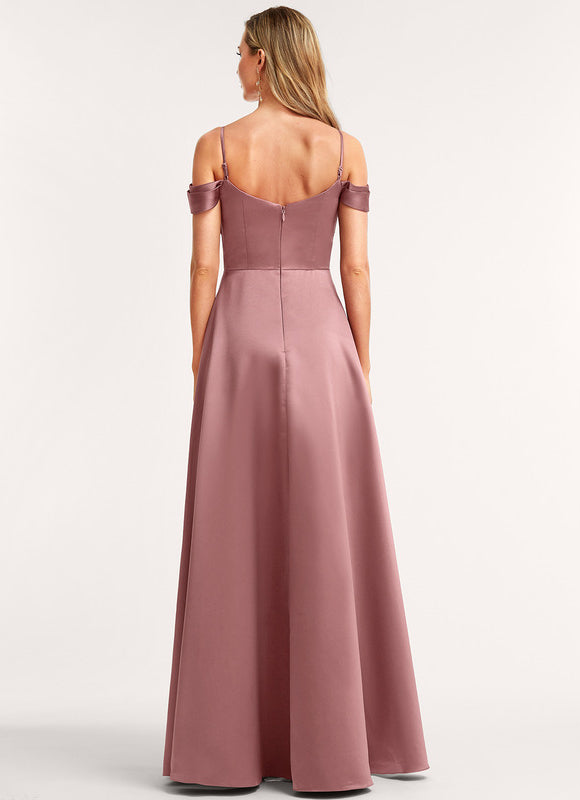 Robe Portefeuille Satin Rose - gallery 4