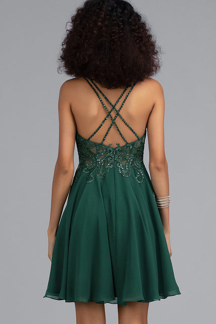 Robe Portefeuille Émeraude Festive - gallery 2