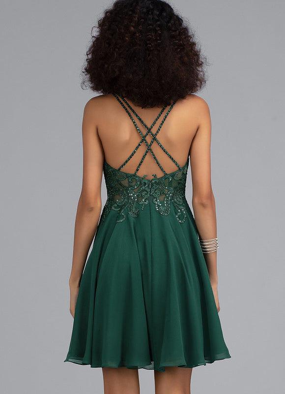 Robe Portefeuille Émeraude Festive - gallery 2