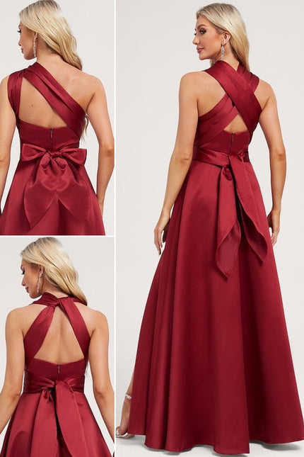 Robe Portefeuille Satin Évasée - gallery 1