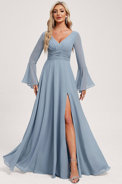 Robe Portefeuille Rose Drapée - gallery 3