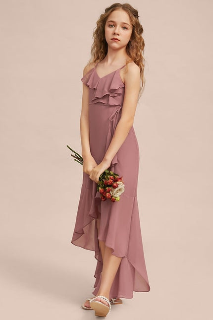 Robe Portefeuille Flottante Rosée - gallery 6