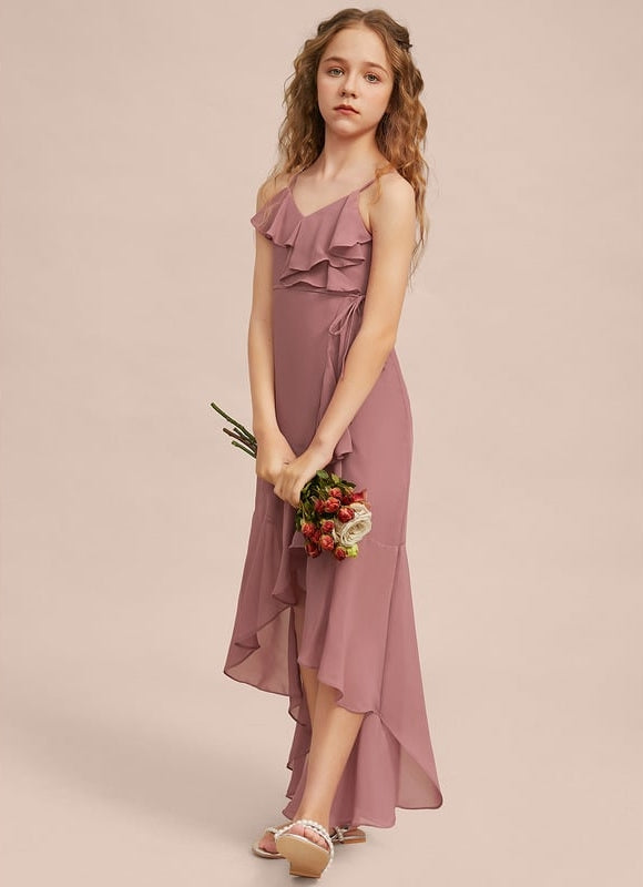 Robe Portefeuille Flottante Rosée - gallery 6