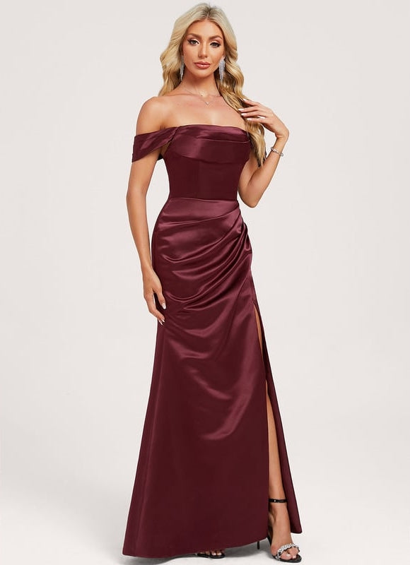 Robe Portefeuille Satin Éblouissante - gallery 2