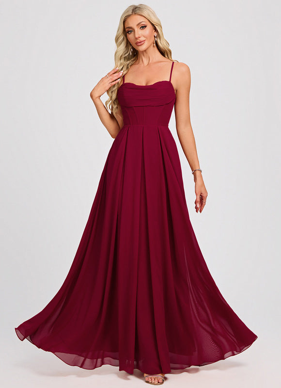 Robe Portefeuille Mousseline Bordeaux