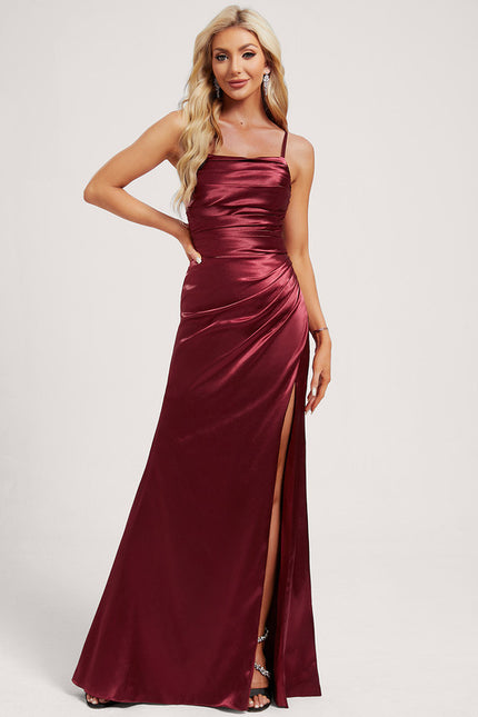 Robe Portefeuille Satin Élégante