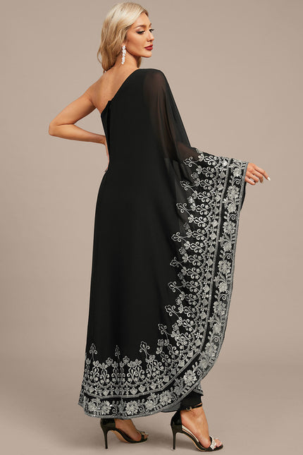 Robe Portefeuille Élégante Noire - gallery 6