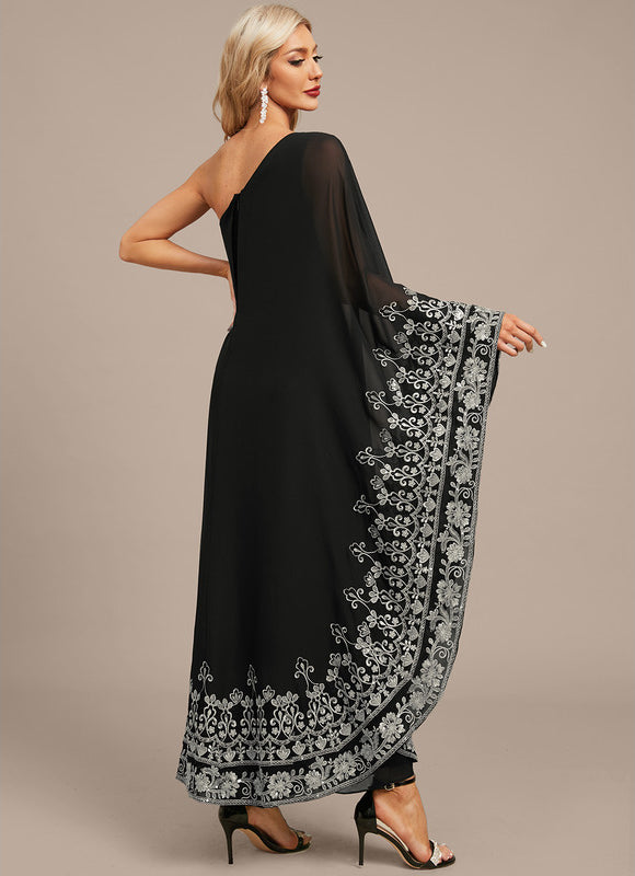Robe Portefeuille Élégante Noire - gallery 6