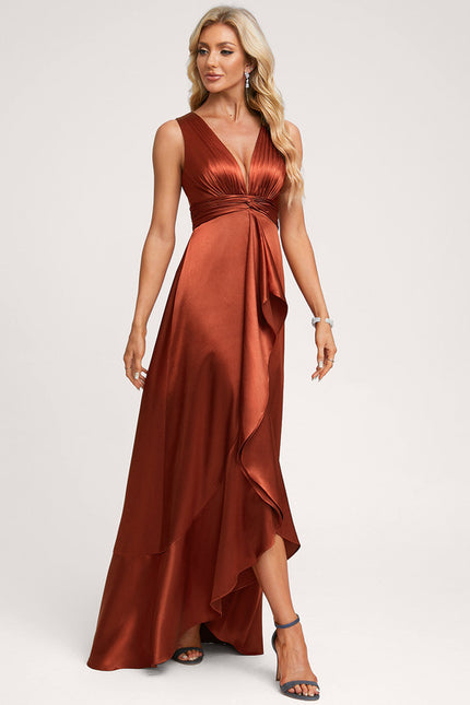 Robe Portefeuille Satin Fluide Élégante - gallery 1