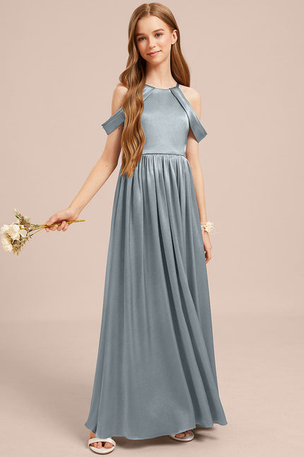 Robe Portefeuille Satin Ciel - gallery 5
