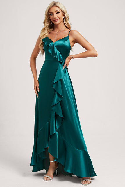 Robe Portefeuille Satin Fluide Élégante - gallery 3