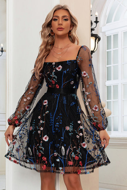 Robe Portefeuille Fleur Nocturne - gallery 3