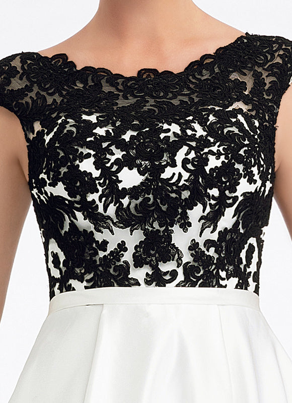Robe Portefeuille Satinée Contrastée - gallery 8