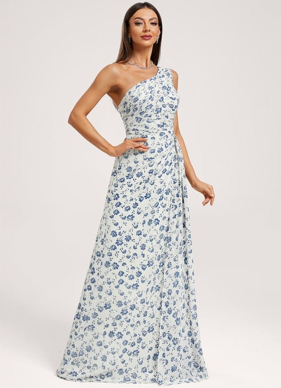 Robe Portefeuille Asymétrique Marine - gallery 4