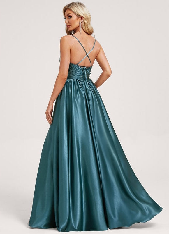 Robe Portefeuille Satin Rose Chic - gallery 5