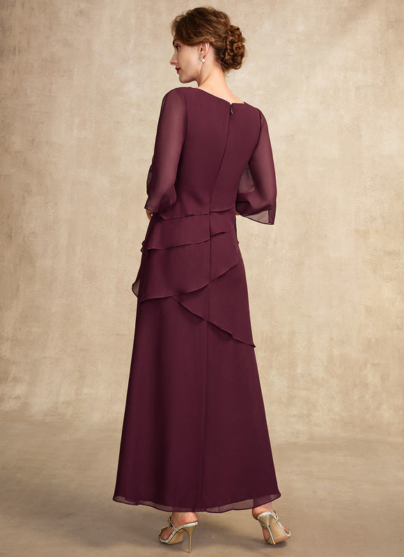 Robe Portefeuille Mousseline Prune - gallery 5