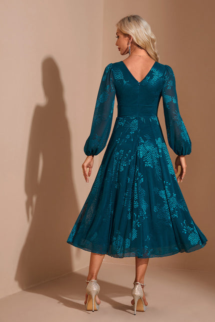 Robe Portefeuille Émeraude Fluide - gallery 1
