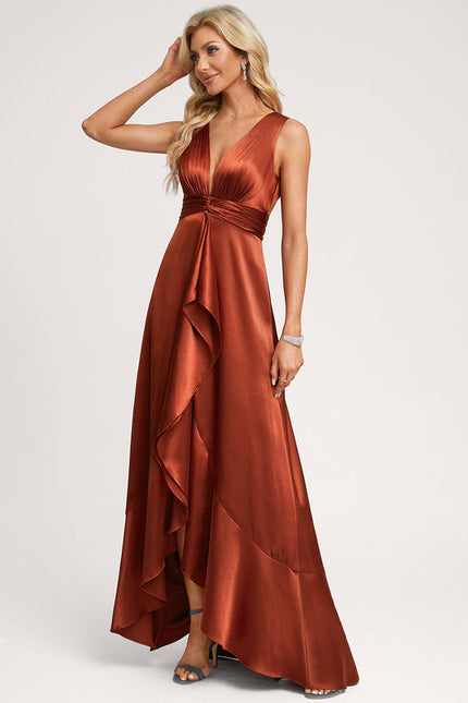 Robe Portefeuille Satin Fluide Élégante - gallery 5