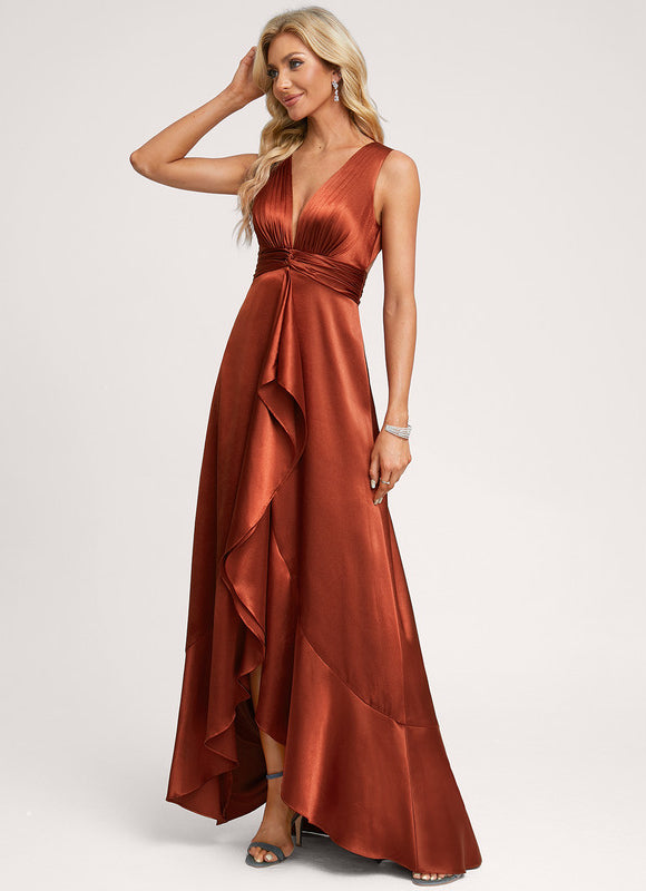 Robe Portefeuille Satin Fluide Élégante - gallery 5