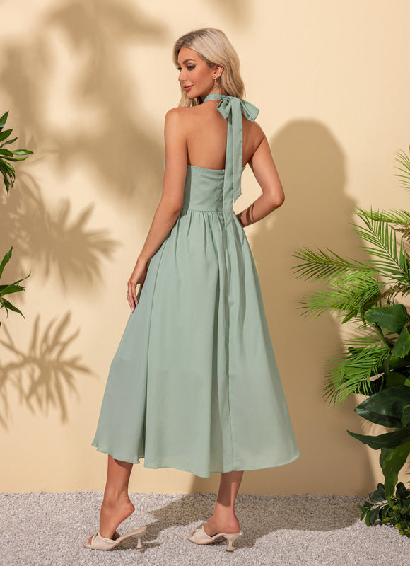 Robe Portefeuille Noire Évasée - gallery 5