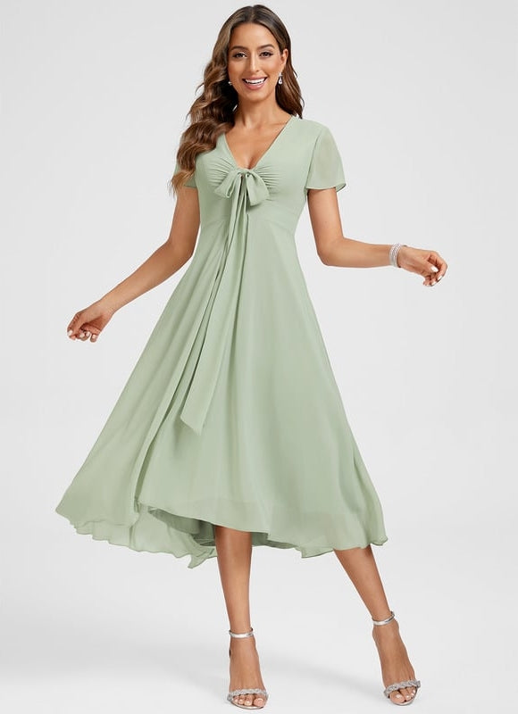 Robe Portefeuille Fluide Verte