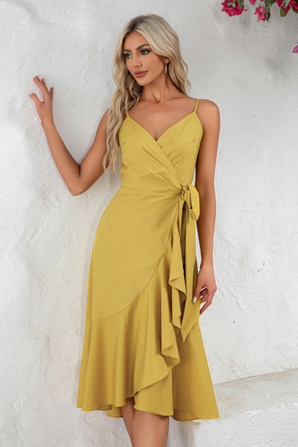 Robe Portefeuille Moutarde Chic - gallery 1