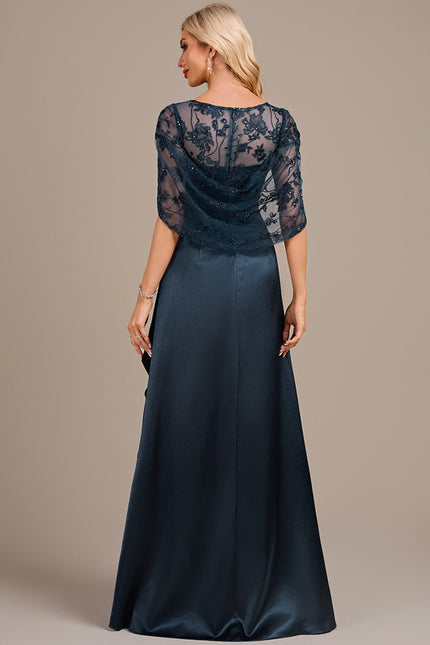 Robe Portefeuille Satin Émeraude - gallery 5