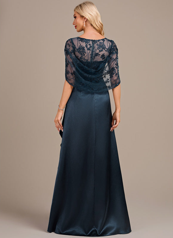 Robe Portefeuille Satin Émeraude - gallery 5