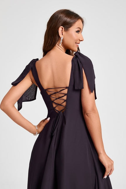 Robe Portefeuille Satinée Nuit - gallery 6