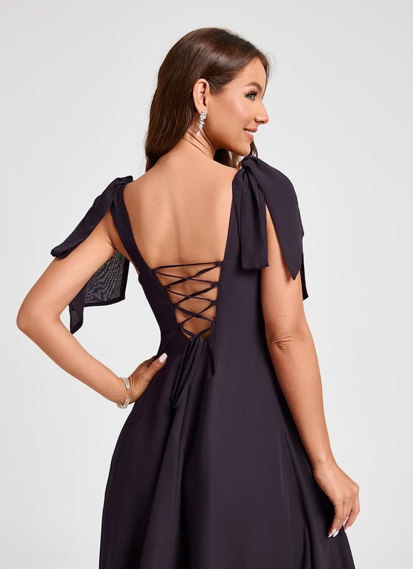 Robe Portefeuille Satinée Nuit - gallery 6