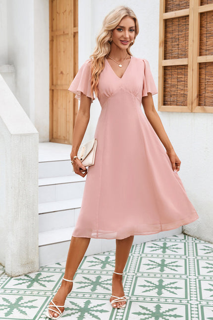Robe Portefeuille Avec Volant - gallery 4