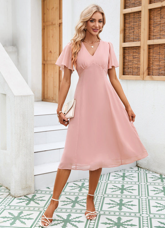 Robe Portefeuille Avec Volant - gallery 4