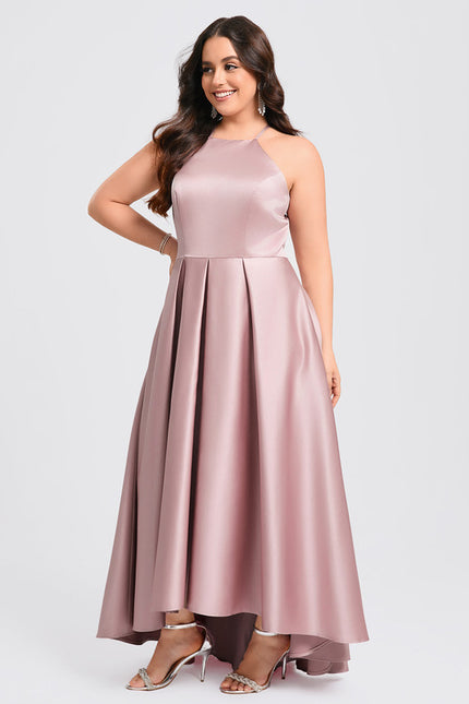 Robe Portefeuille Asymétrique Rose - gallery 7