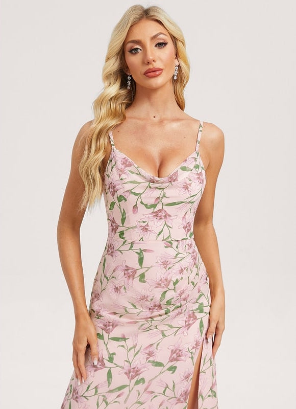 Robe Portefeuille Fleur De Pêche - gallery 3
