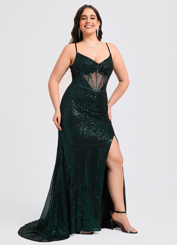 Robe Portefeuille Sirène Pailletée - gallery 7