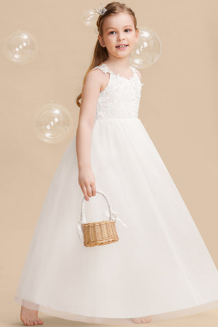 Robe Portefeuille Enfant Écrue Élégante - gallery 2