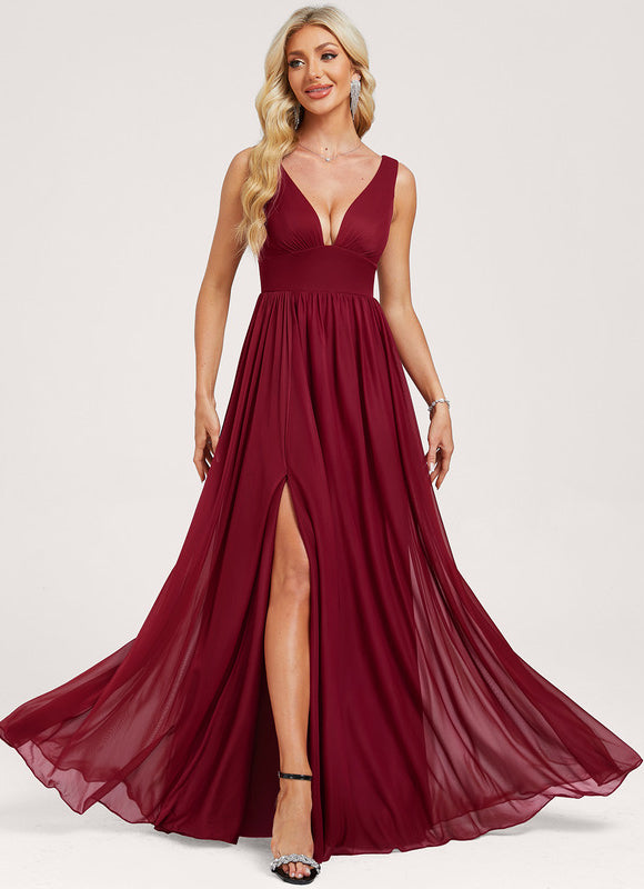 Robe Portefeuille Vaporeuse Bordeaux