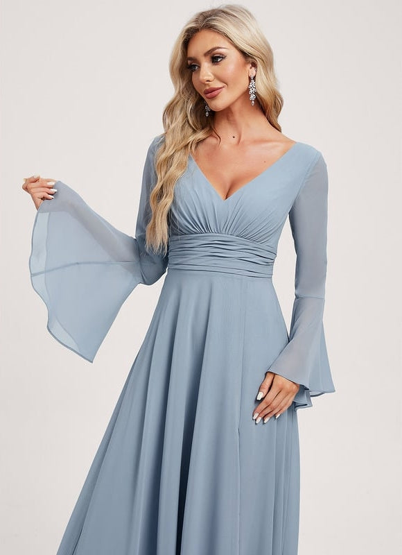 Robe Portefeuille Rose Drapée - gallery 4