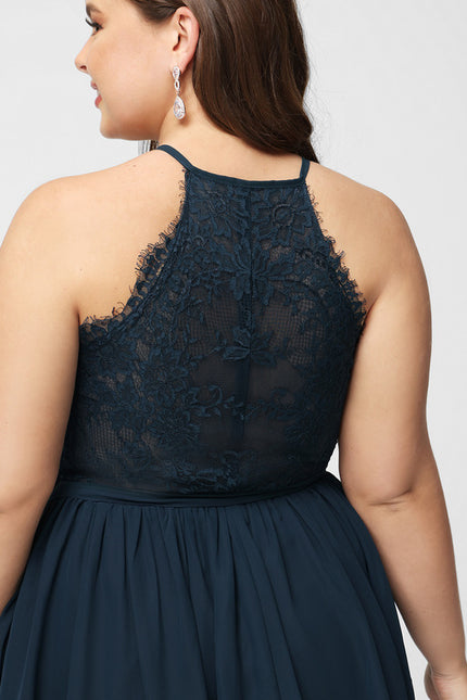 Robe Portefeuille Chiffon Marine - gallery 8