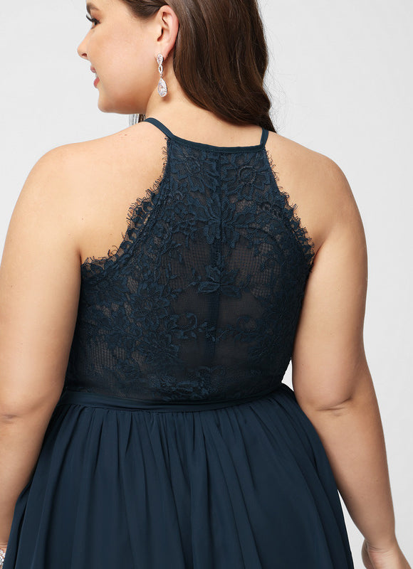 Robe Portefeuille Chiffon Marine - gallery 8