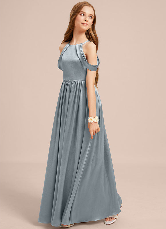 Robe Portefeuille Satin Ciel - gallery 2