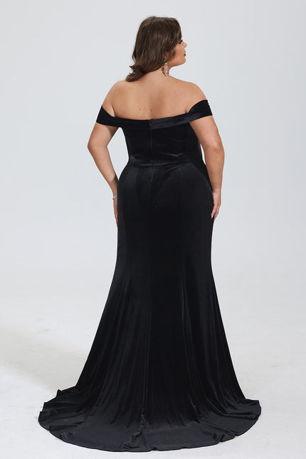 Robe Portefeuille Velours Noir - gallery 7