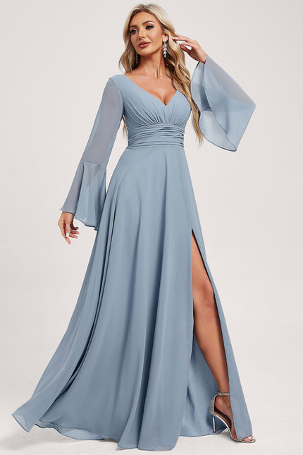 Robe Portefeuille Rose Drapée - gallery 2