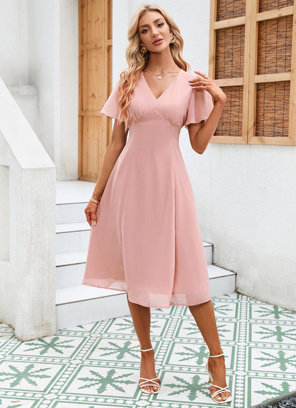 Robe Portefeuille Avec Volant - gallery 2