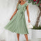 Robe Portefeuille Verte Pois
