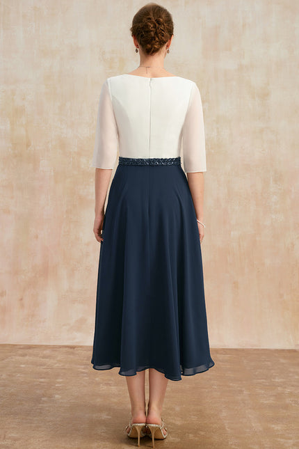 Robe Portefeuille Bleue Marine - gallery 5