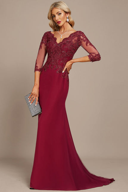 Robe Portefeuille Bordeaux Élégance - gallery 3