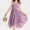 Robe Portefeuille Asymétrique Lavande