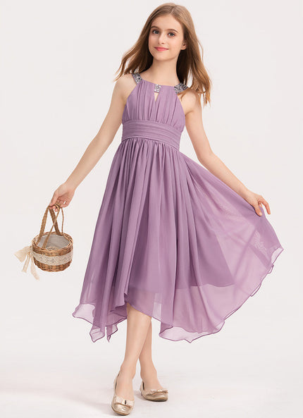 Robe Portefeuille Asymétrique Lavande
