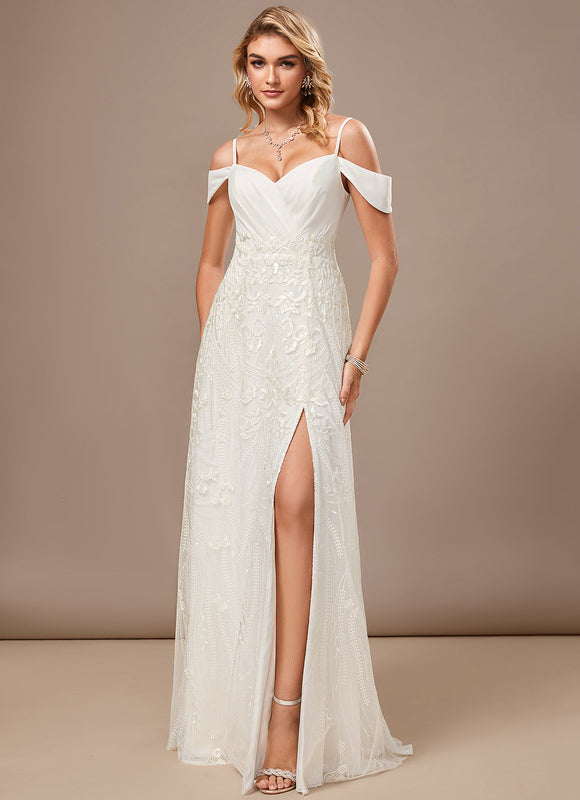 Robe Portefeuille Longue Blanche - gallery 6
